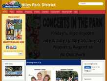 Tablet Screenshot of niles-parks.org